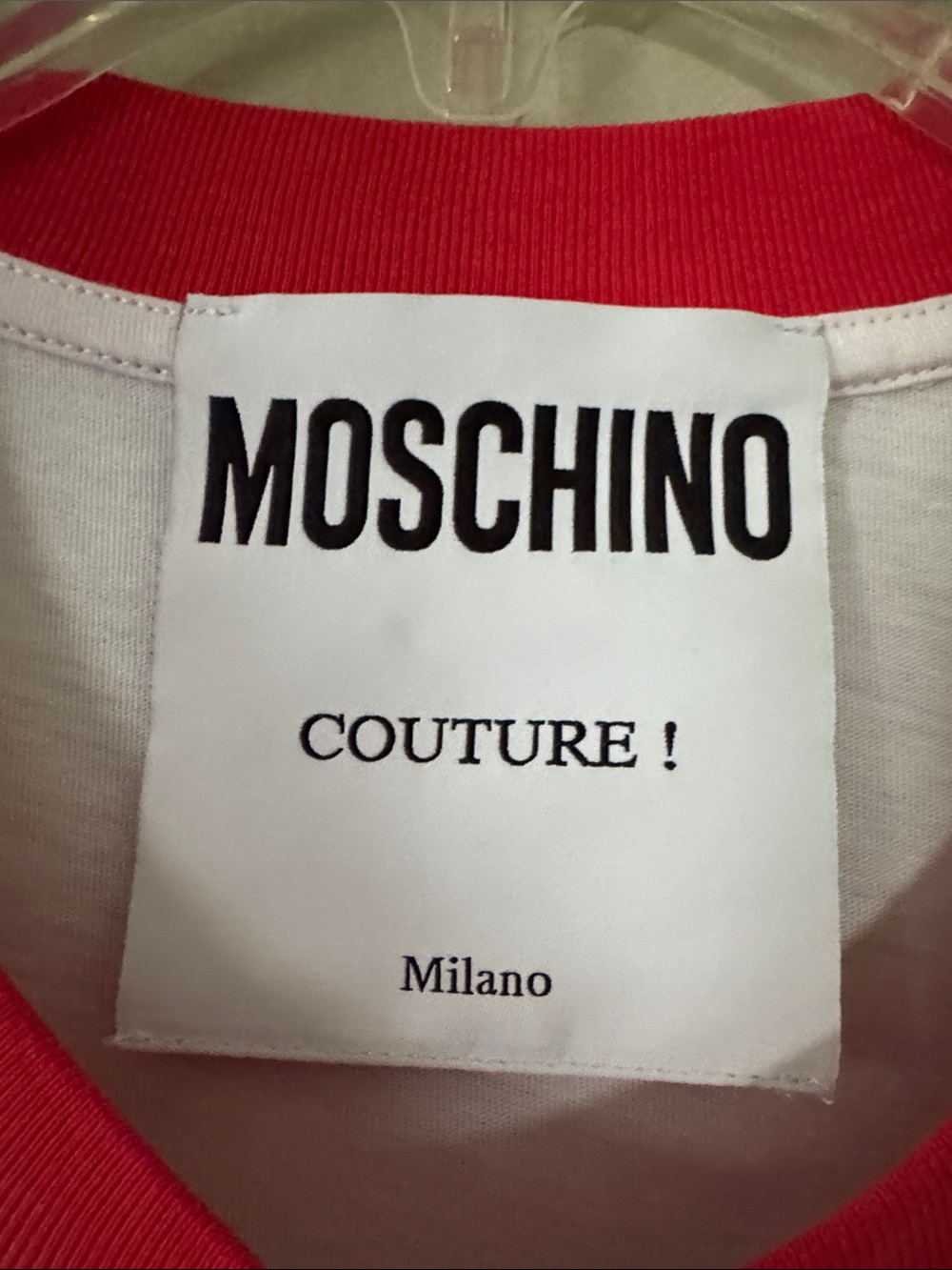 NEW Moschino Hamburger Logo Tee Size White Graphic Burger Tee Size L 50 - Picture 4 of 10